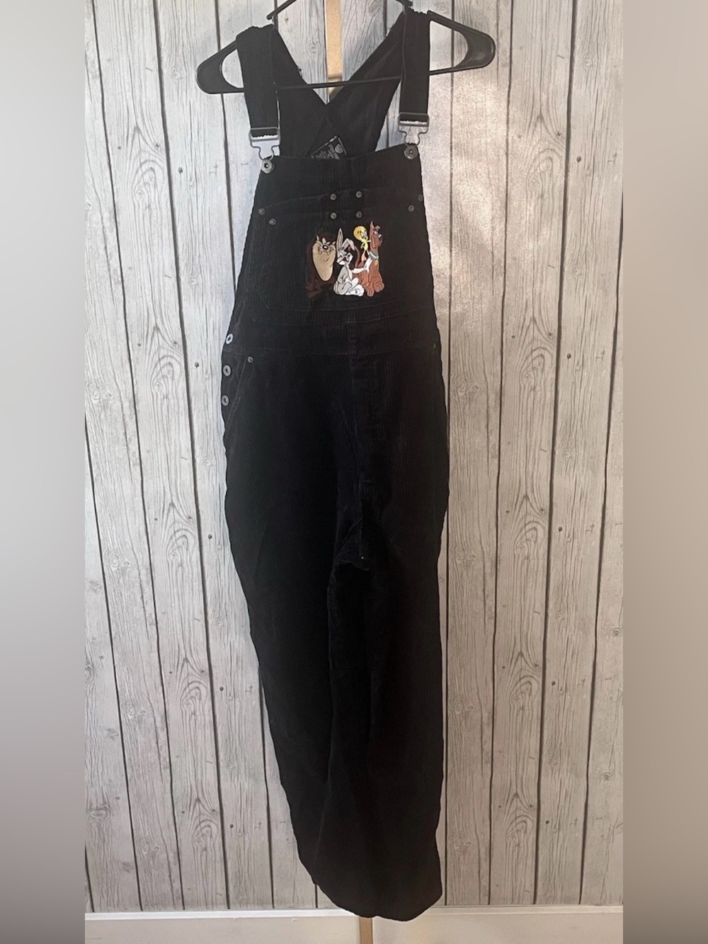 Vintage 1998 Looney Tunes Embroidered Corduroy Overalls Size Women XL Scooby-Doo